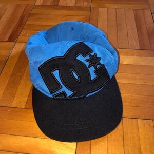 DC Blue and Black Hat with Prominent Logo